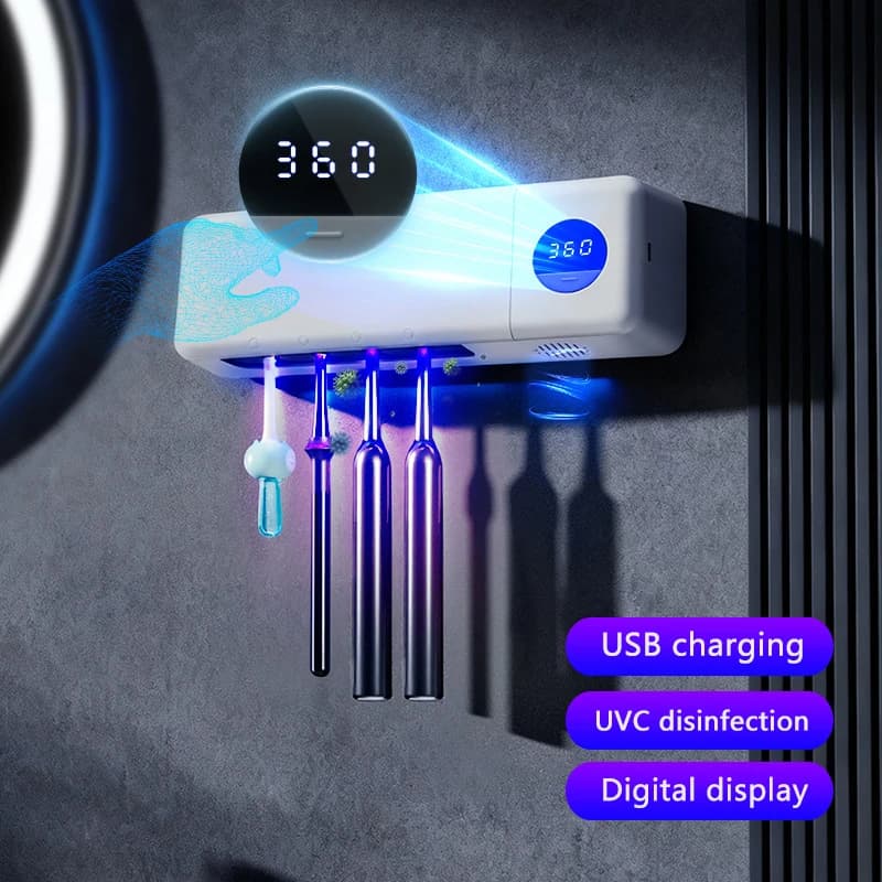 Naścienny Sterylizator UV z USB i Wyświetlaczem 🦷